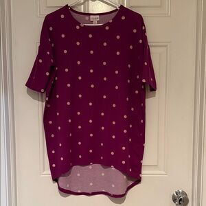 LuLaRoe Purple Polka Dot Top